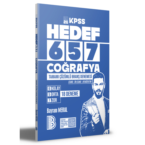 Benim Hocam Yay�nlar� 2026 KPSS Co�rafya Tamam� ��z�ml� 18 Deneme Bayram Meral