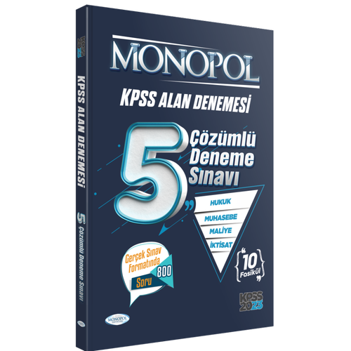 2023 KPSS-A Tamamı Çözümlü Fasikül 5 Deneme Sınavı Monopol Yayınları