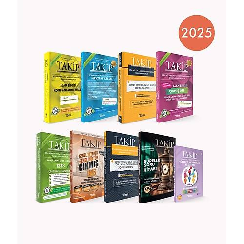 Takip cra Mdrl ve Mdr Yardmcl Snavlarna Hazrlk Genel Kltr/Genel Yetenek + Alan Seti (9lu Set)