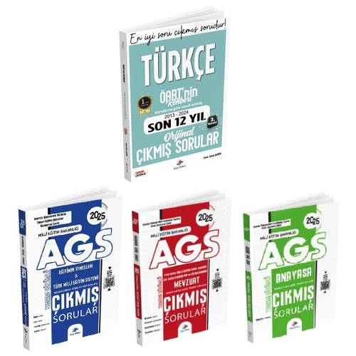Dizgi Kitap 2025 �ABT nin Rehberi T�rk�e + AGS E�itimin Temelleri ve T�rk Milli E�itim Sistemi + Mevzuat + Anayasa ��km�� Sorular 4 l� Set - Adem Hakan Dizgi Kitap Yay�nlar�