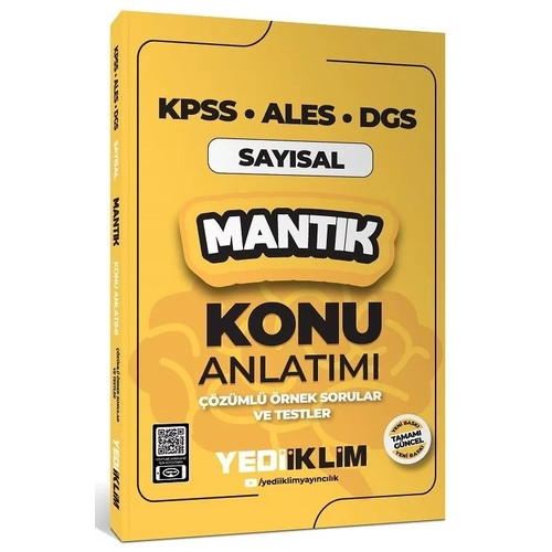 Yediiklim 2025 KPSS ALES DGS Say�sal Mant�k Konu Anlat�m� Yediiklim Yay�nlar�