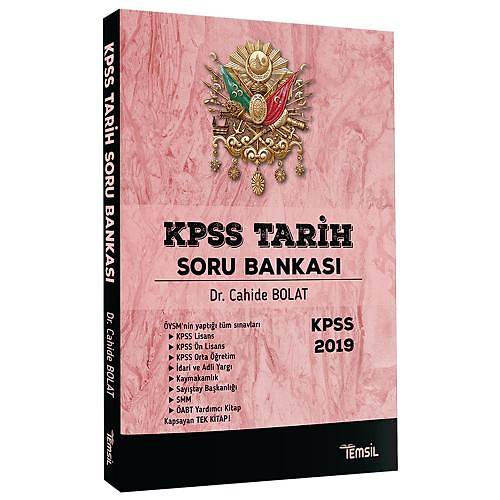 KPSS Tarih Soru Bankası Cahide Bolat Temsil Kitap Yayınları 2019
