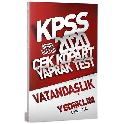 KPSS Vatandalk ek Kopart Yaprak Test Yediiklim Yaynlar 2020