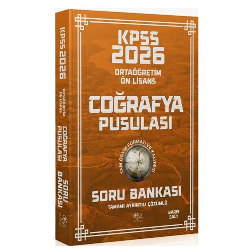 CBA Yay�nlar� 2026 KPSS Lise Orta��retim �n Lisans Co�rafya Pusulas� Soru Bankas� ��z�ml� Bar�� Salt CBA Akademi