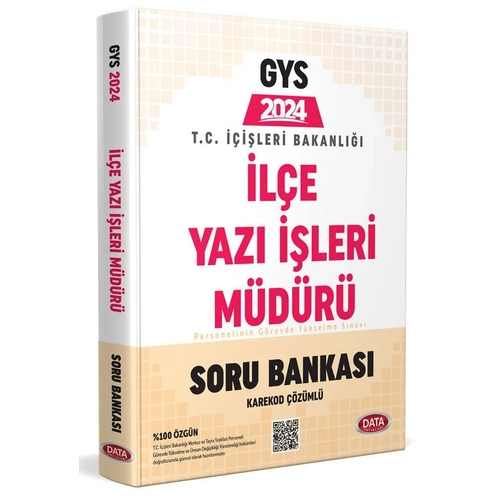 Data Yay�nlar� T.C. ��i�leri Bakanl��� �l�e Yaz� ��leri M�d�r� GYS Soru Bankas� - Karekod ��z�ml�