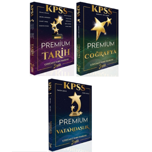 Yetki KPSS Tarih+Corafya+Vatandalk Premium Soru Bankas 3 l Set Yetki Yaynclk