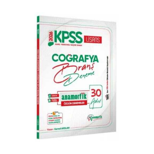 2026 KPSS Anamorfik Serisi Co�rafya 30lu Bran� Denemesi YEN� SON T��K VER�LER� EKL� Dijital ��z�ml� �nformal Yay�nlar�