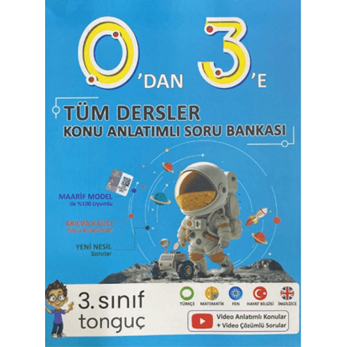 Tongu� Akademi 3. S�n�f 0'dan 3'e T�m Dersler Konu Anlat�ml� Soru Bankas�