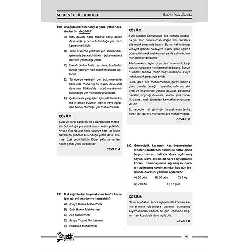 Medeni Usul Hukuku Hakimlik Soru Bankas Yetki Yaynlar 2023