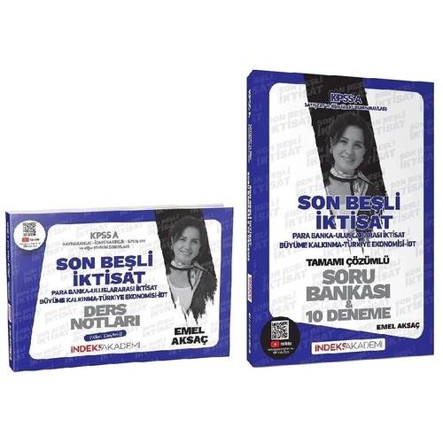 ndeks Akademi 2025 KPSS A Grubu ktisat Son Beli Video Ders Notlar + Soru Bankas 2 li Set - Emel Aksa ndeks Akademi Yaynclk