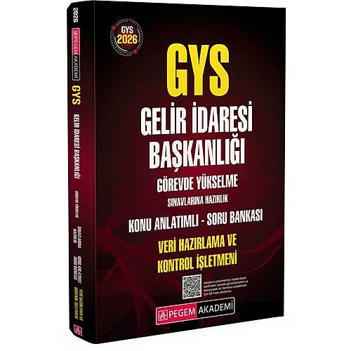 2026 GYS Gelir �daresi Ba�kanl��� G�revde Y�kselme S�navlar�na Haz�rl�k Konu Anlat�ml� Soru Bankas� VER� HAZIRLAMA ve KONTROL ��LETMEN�