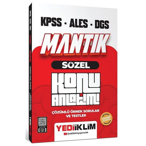 Yediiklim Yay�nlar� 2025 KPSS-ALES-DGS S�zel Mant�k Konu Anlat�m� Komisyon