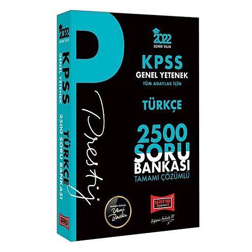 Yarg Yaynlar 2022 KPSS Genel Yetenek Trke Prestij Seri Tamam zml 2500 Soru Bankas