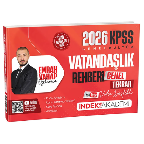�ndeks Akademi 2026 KPSS Vatanda�l�k Rehberi Video Destekli Genel Tekrar Emrah Vahap �zkaraca