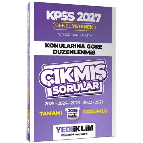 Yediiklim 2027 KPSS Genel K�lt�r Tarih-Co�rafya-Vatanda�l�k ��km�� Sorular Son 6 Y�l Konular�na G�re ��z�ml� Yediiklim Yay�nlar�