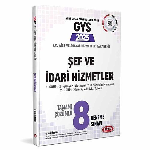 T.C. Aile ve Sosyal Hizmetler Bakanl GYS ef ve dari Hizmetler 8 Deneme Snav Data Yaynlar 2025