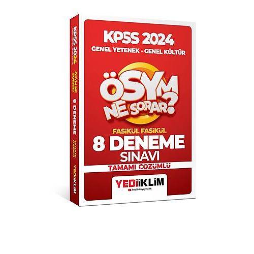 Yediiklim Yaynlar 2024 Kpss sym Ne Sorar Genel Yetenek Genel Kltr Tamam zml 8 Fasikl Deneme