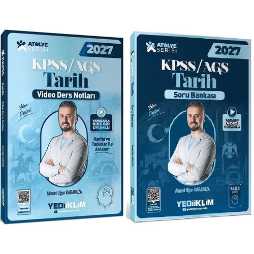Yediiklim 2027 KPSS MEB-AGS Tarih At�lye Video Ders Notlar� + Soru Bankas� 2 li Set - Ahmet U�ur Karakuza Yediiklim Yay�nlar�
