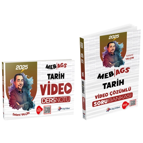 Dizgi Kitap 2025 MEB AGS Tarih Video Ders Notu + Soru Bankas� 2 li Set - Selami Yal��n Dizgi Kitap