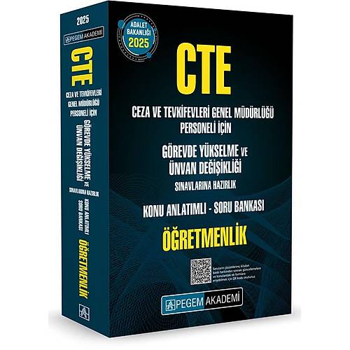 2025 GYS CTE Adalet Bakanl��� Ceza ve Tevkifevleri Genel M�d�rl��� Personeli ��in G�revde Y�kselme ve �nvan De�i�ikli�i S�navlar�na Haz�rl�k Konu Anlat�ml� Soru Bankas� ��retmenlik