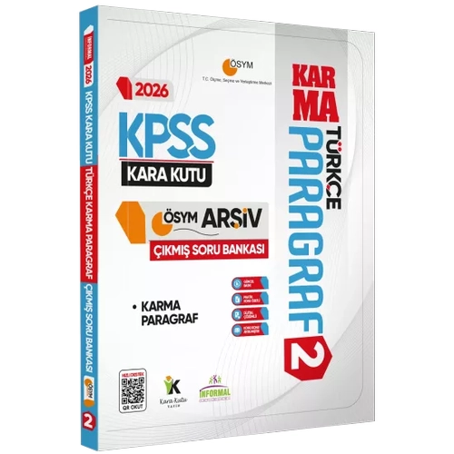 2026 KPSS T�rk�enin Kara Kutusu PARAGRAF 2 KARMA �SYM ��km�� Soru Bankas� Konu �zetli ��z�ml�