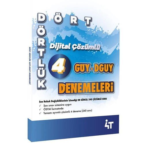4T Yay�nlar� GUY DGUY Devlet Gelir Uzman Yard�mc�l��� D�rt D�rtl�k 4 Deneme ��z�ml� Komisyon 4T Yay�nlar�