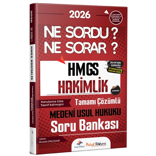 Dizgi Kitap 2026 Hukuk At�lyesi HMGS Hakimlik Medeni Usul Hukuku Ne Sordu Ne Sorar Soru Bankas� ��z�ml� - Mustafa Din�demir Dizgi Kitap