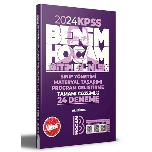 Sper Fiyat !! 2024 KPSS Eitim Bilimleri Program Gelitirme Snf Ynetimi Materyal Tasarm Tamam zml 24 Deneme Benim Hocam Yaynlar