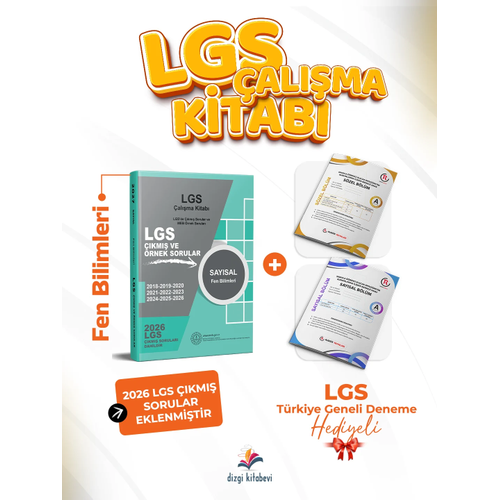 Dizgi Kitap 2027 MEB LGS Say�sal Fen Bilimleri �al��ma Kitab� ��km�� Sorular ve �rnek Sorular - LGS TG Deneme Hediyeli