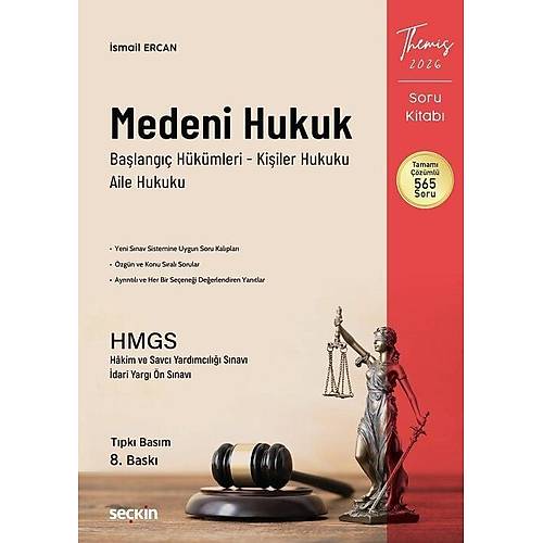 Se�kin 2026 THEM�S HMGS Hakimlik Medeni Hukuk Soru Kitab� ��z�ml� 8. Bask� - �smail Ercan Se�kin Yay�nlar�