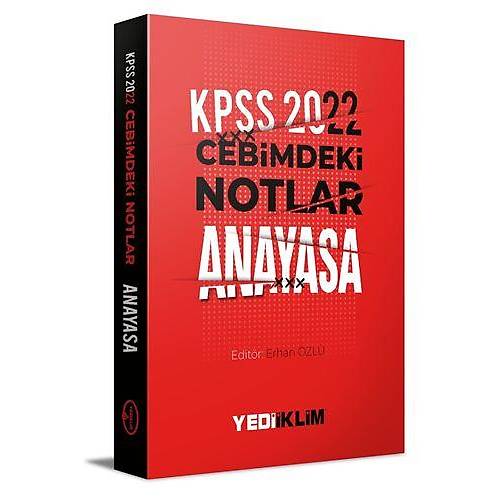 Yediiklim Yaynlar 2022 KPSS Cebimdeki Notlar Anayasa Kitap