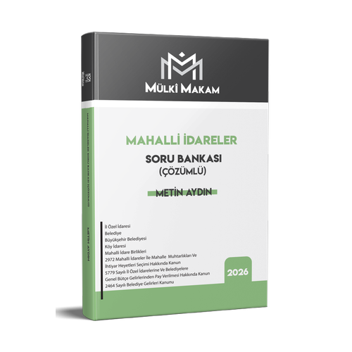 Stat� Akademi M�lki Makam Mahalli �dareler Soru Bankas� (��z�ml�) Metin Ayd�n