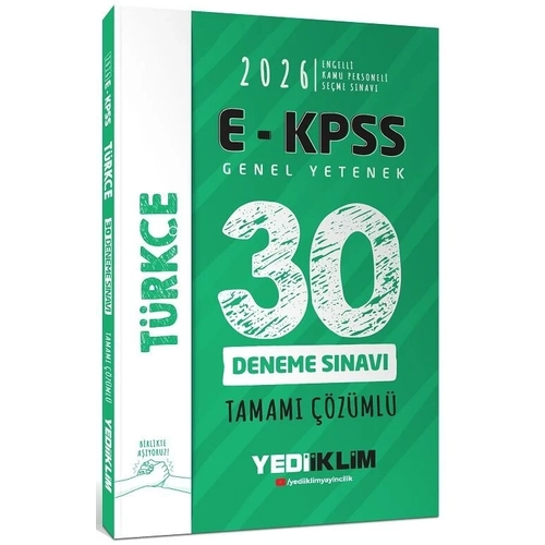 Yediiklim 2026 EKPSS T�rk�e 30 Deneme ��z�ml� Yediiklim Yay�nlar�