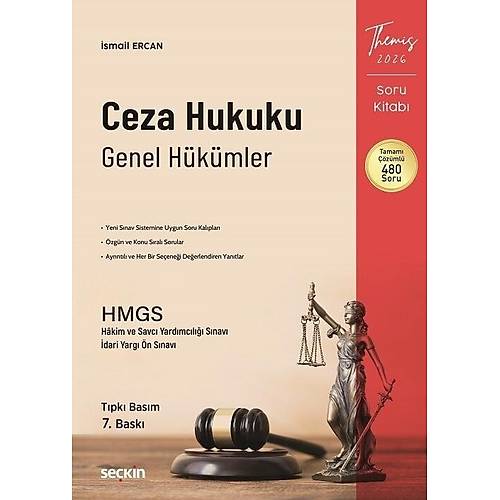 Se�kin 2026 THEM�S HMGS Hakimlik Ceza Hukuku Genel H�k�mler Soru Kitab� ��z�ml� 7. Bask� - �smail Ercan Se�kin Yay�nlar�