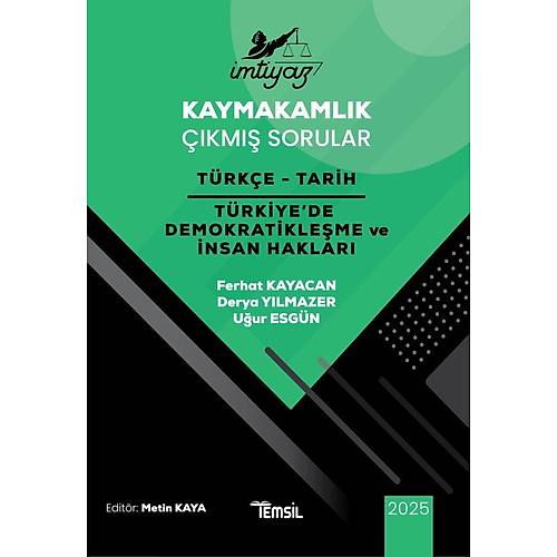 MTYAZ Kaymakamlk km Sorular Trke - Tarih - Trkiye'de Demokratikleme ve nsan Haklar