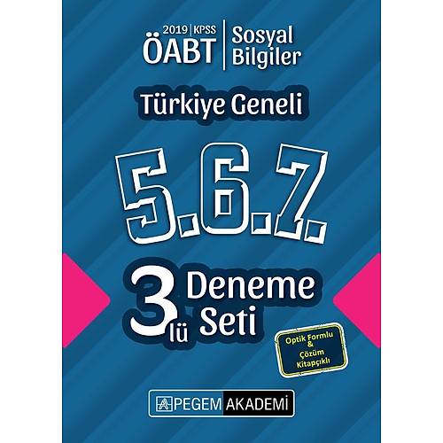 Pegem 2019 ÖABT Sýnýf Öðretmenliði Türkiye Geneli 3 Deneme (5.6.7) Pegem Akademi Yayýnlarý