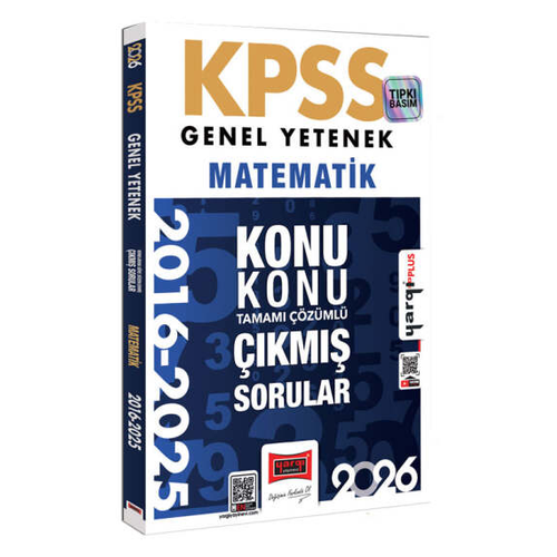 Yarg Yaynlar 2026 KPSS Genel Kltr Matematik 2016-2026 Konu Konu Tamam zml km Sorular