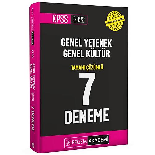 2022 KPSS Genel Yetenek Genel Kültür Tamamý Çözümlü 7 deneme