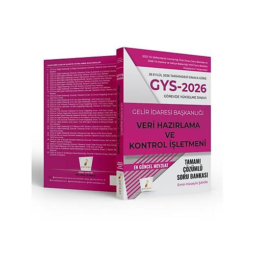 Pelikan 2026 GYS Gelir �daresi Ba�kanl��� Veri Haz�rlama ve Kontrol ��letmeni Soru Bankas� ��z�ml� G�revde Y�kselme - Emin H�seyin �ahin Pelikan Yay�nevi