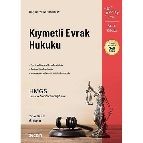Se�kin 2026 THEM�S HMGS Hakimlik K�ymetli Evrak Hukuku Soru Kitab� ��z�ml� 6. Bask� - Tamer Bozkurt Se�kin Yay�nlar�