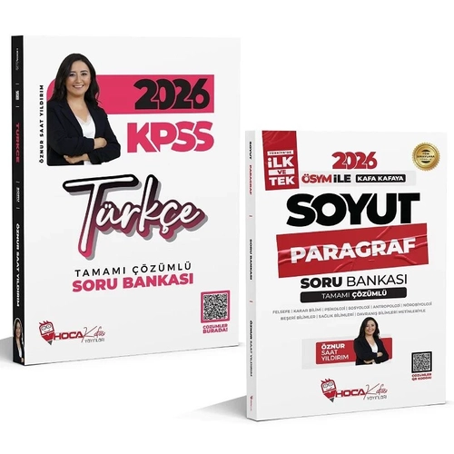 Hoca Kafas� 2026 KPSS T�rk�e + Paragraf Soyut Soru Bankas� 2 li Set - �znur Saat Y�ld�r�m Hoca Kafas� Yay�nlar�