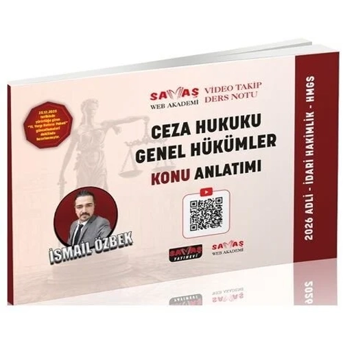 Sava� HMGS Hakimlik Ceza Hukuku Genel H�k�mler Konu Anlat�m� - �smail �zbek Sava� Yay�nlar�