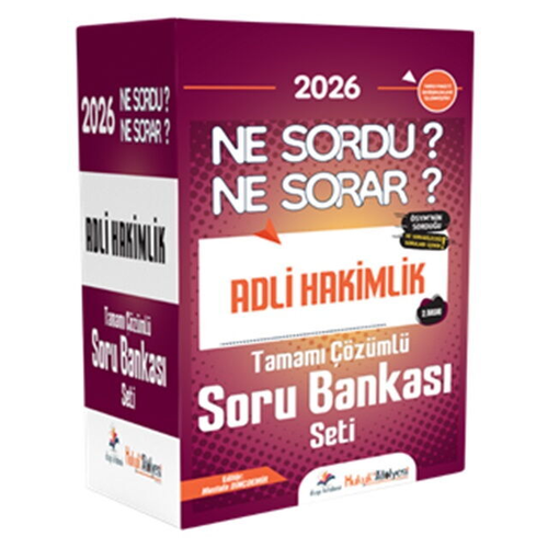 Dizgi Kitap Yay�nlar� 2026 Hukuk At�lyesi Adli Hakimlik Ne Sordu Ne Sorar Tamam� ��z�ml� Soru Bankas� Seti