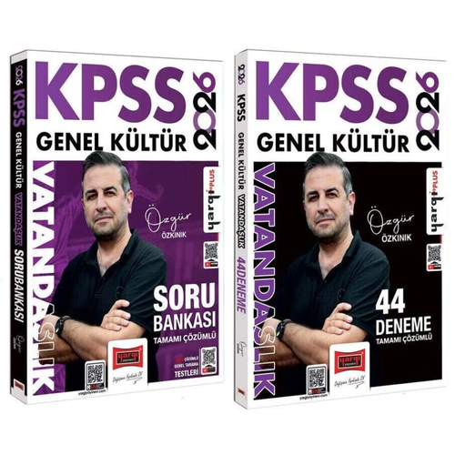 Yarg Yaynlar 2026 KPSS Vatandalk Soru Bankas ve 44 Deneme 2'li Set zgr zknk Yarg