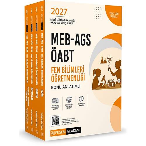 Pegem 2027 �ABT MEB-AGS Fen Bilimleri ��retmenli�i Konu Anlat�m� Mod�ler Set Pegem Akademi Yay�nlar�