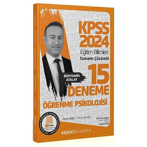ndeks Akademi 2024 KPSS Eitim Bilimleri renme Psikolojisi 15 Deneme zml - Bnyamin Atalay ndeks Akademi Yaynclk