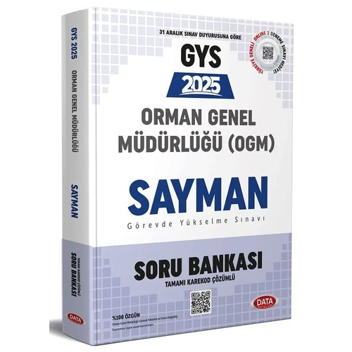 Data 2025 GYS Orman Genel Mdrl Sayman Soru Bankas Grevde Ykselme Data Yaynlar