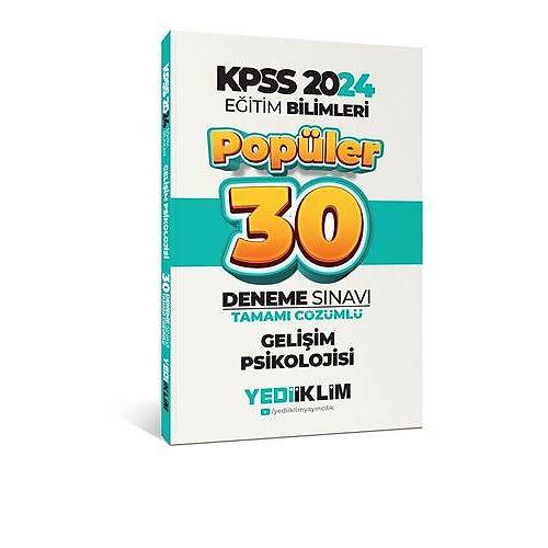 Yediiklim Yaynlar 2024 Eitim Bilimleri Geliim Psikolojisi Popler Tamam zml 30 Deneme
