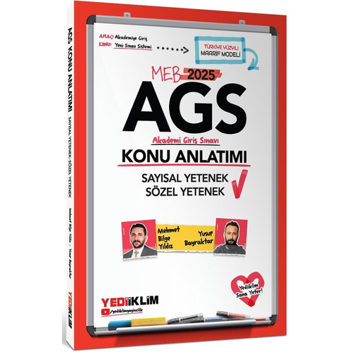 Yediiklim Yay�nlar� 2025 MEB AGS Say�sal Yetenek - S�zel Yetenek Konu Anlat�m�