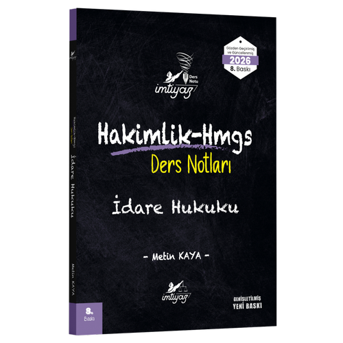 �MT�YAZ �dare Hukuku Ders Notlar� Metin Kaya